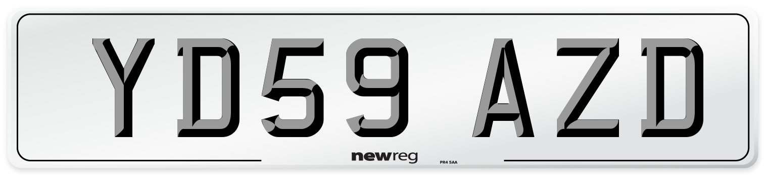 YD59 AZD Number Plate from New Reg